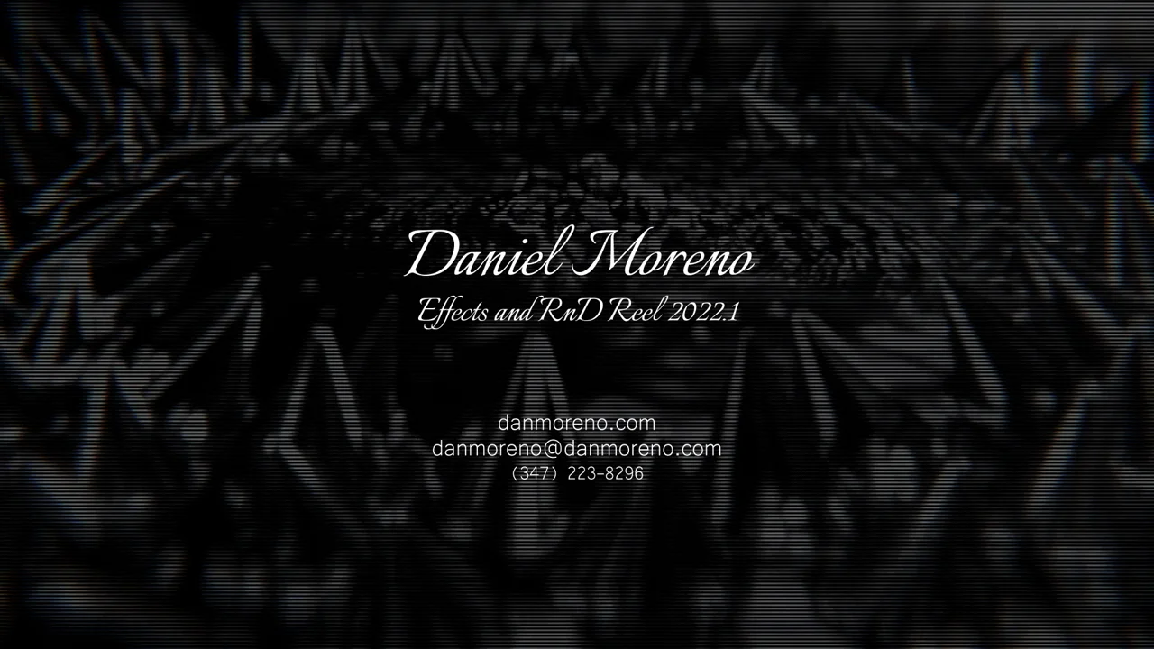Daniel Moreno Reel 2022.1 - Houdini / Redshift / Realflow