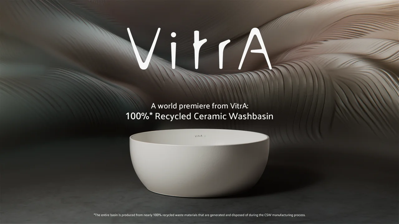 VitrA’s 100% Recycled Ceramic Washbasin