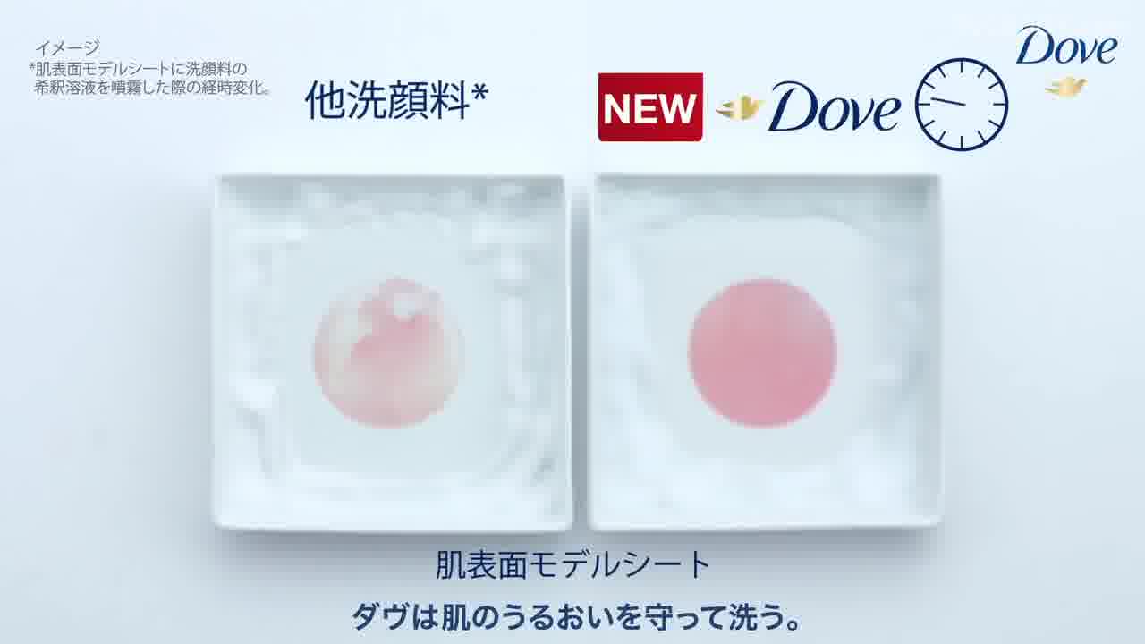 新しくなったダヴ洗顔料シリーズで、「うるおい導入洗顔」！