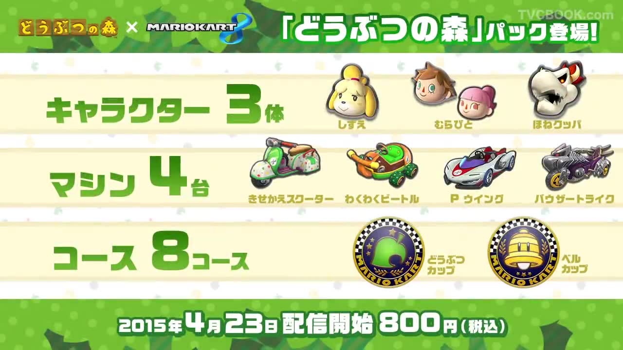 【HD】ジョイコン マリオカート どうぶつの森 マリオカート8 追加コンテンツ第2弾に新コース「どうぶつの森