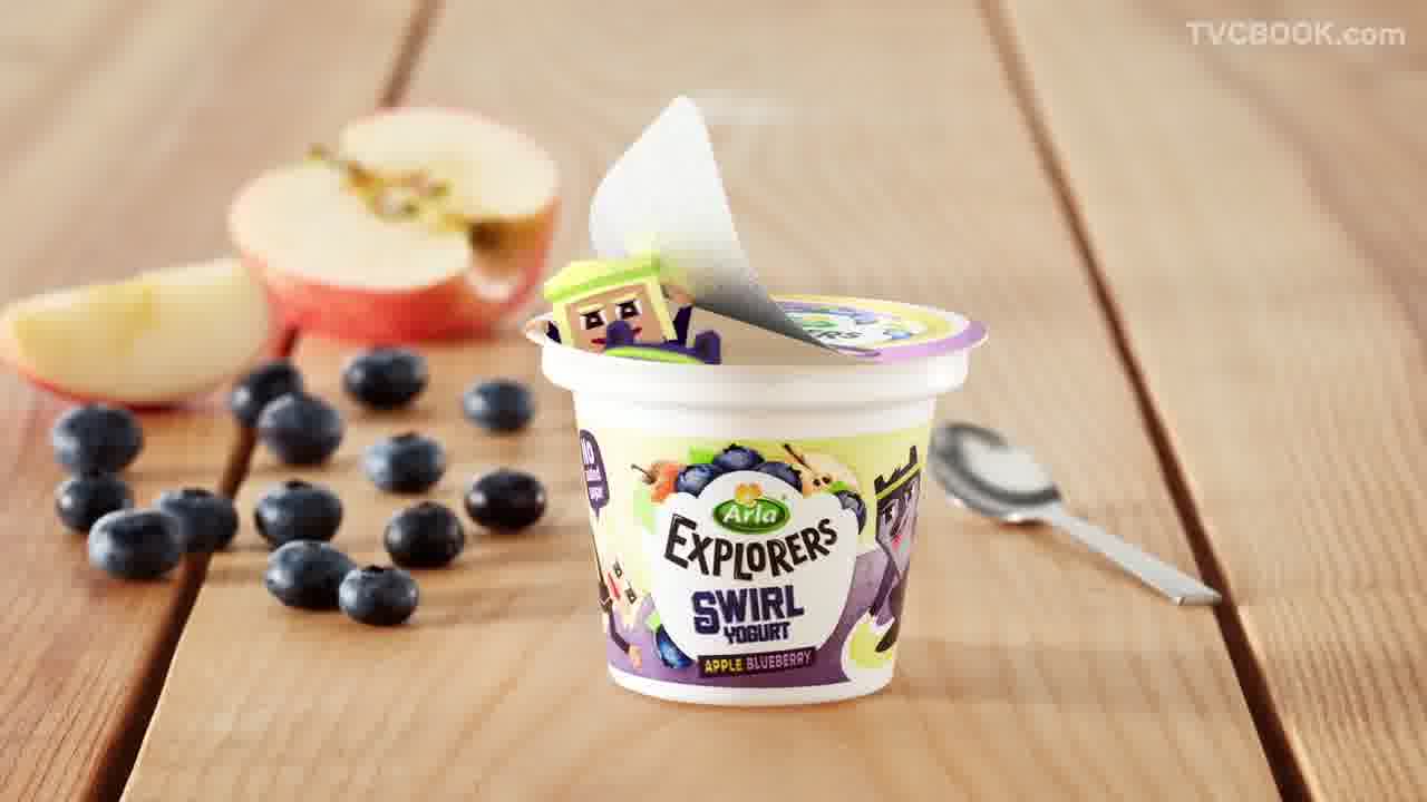 ARLA KIDS Swirl-Yoghurt Apple-Blueberry CUP Animation