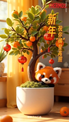 膳魔师保温杯萌宠系列AIGC春节祝福