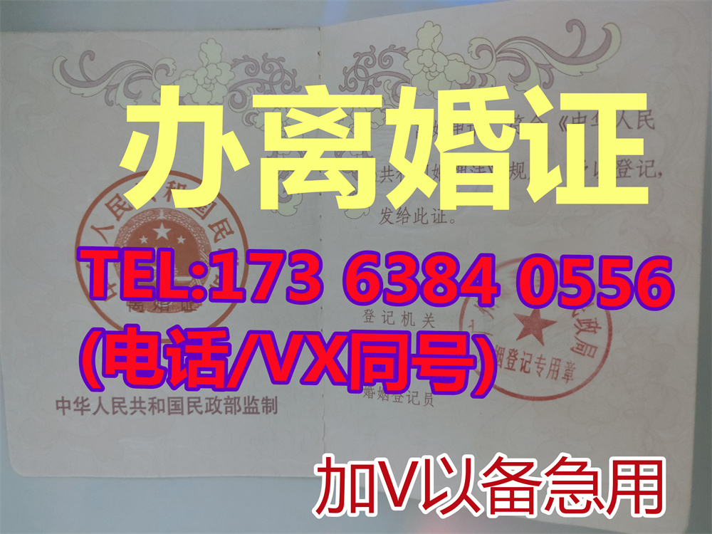 办证刻章 TEL173 6384 0556电话VX同号 离婚证 离婚证图片 离婚证样本 离婚